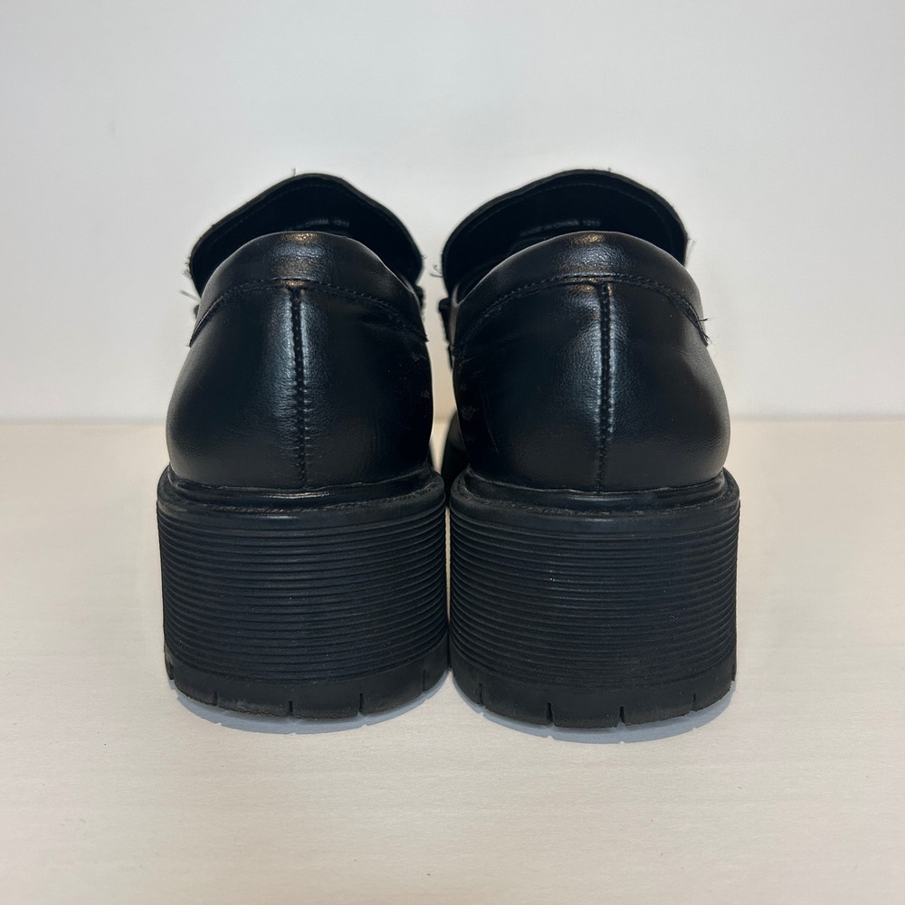 Steve Madden Malvern Loafers Womens 8.5 Black Chunky Platform Lug Sole MALV02S1 - Picture 4 of 8